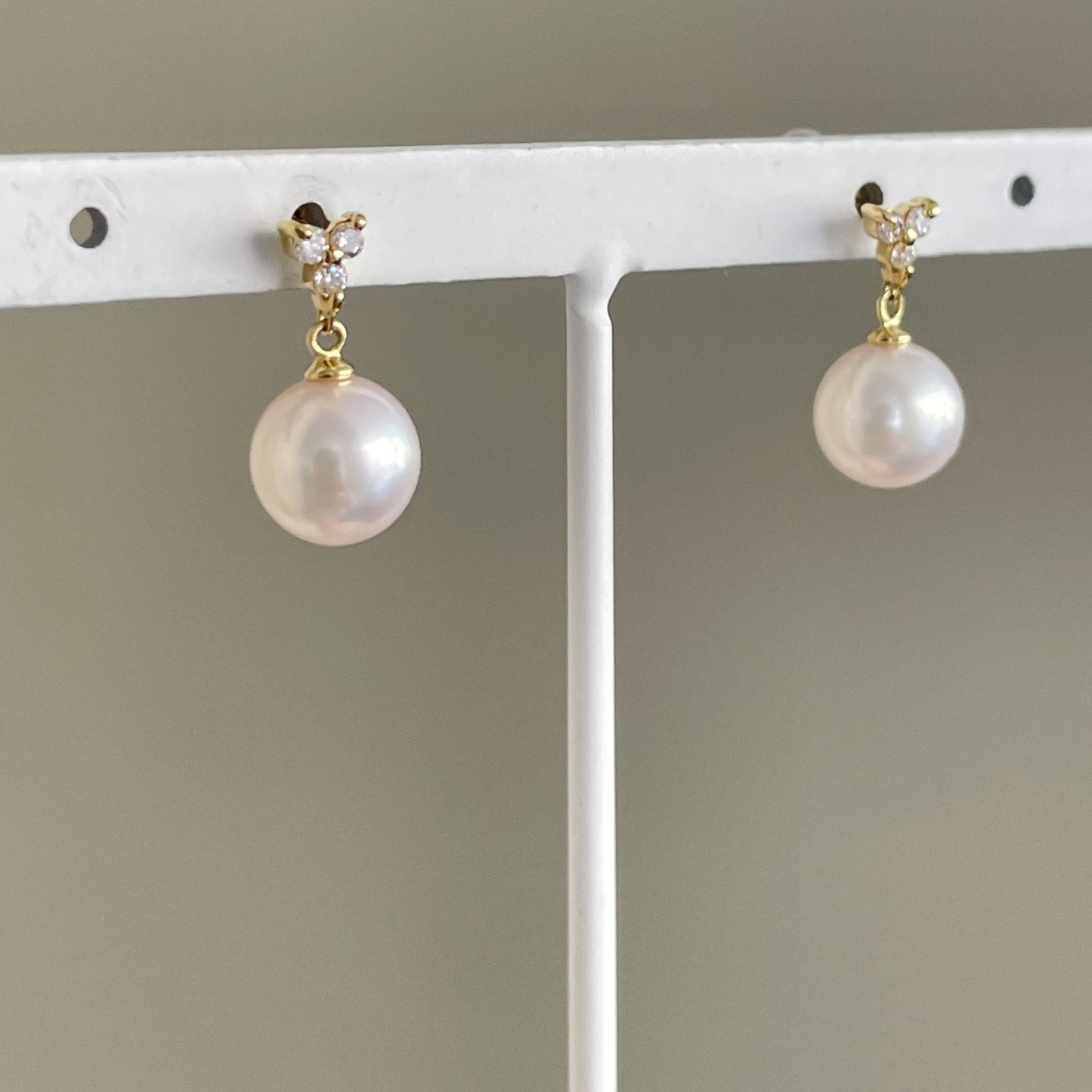 アコヤパールピアス/ダイヤ