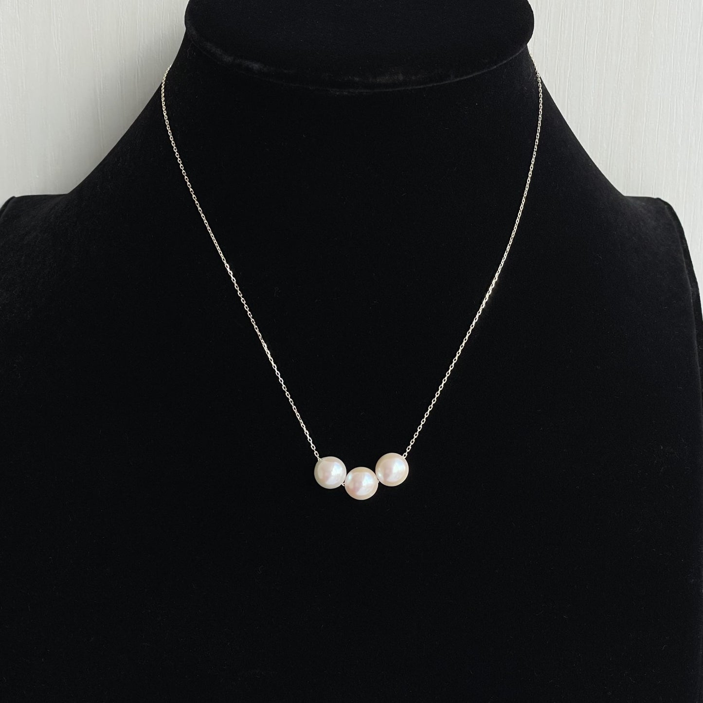 【First pearlにおすすめ】アコヤパールスルーネックレス/3pc