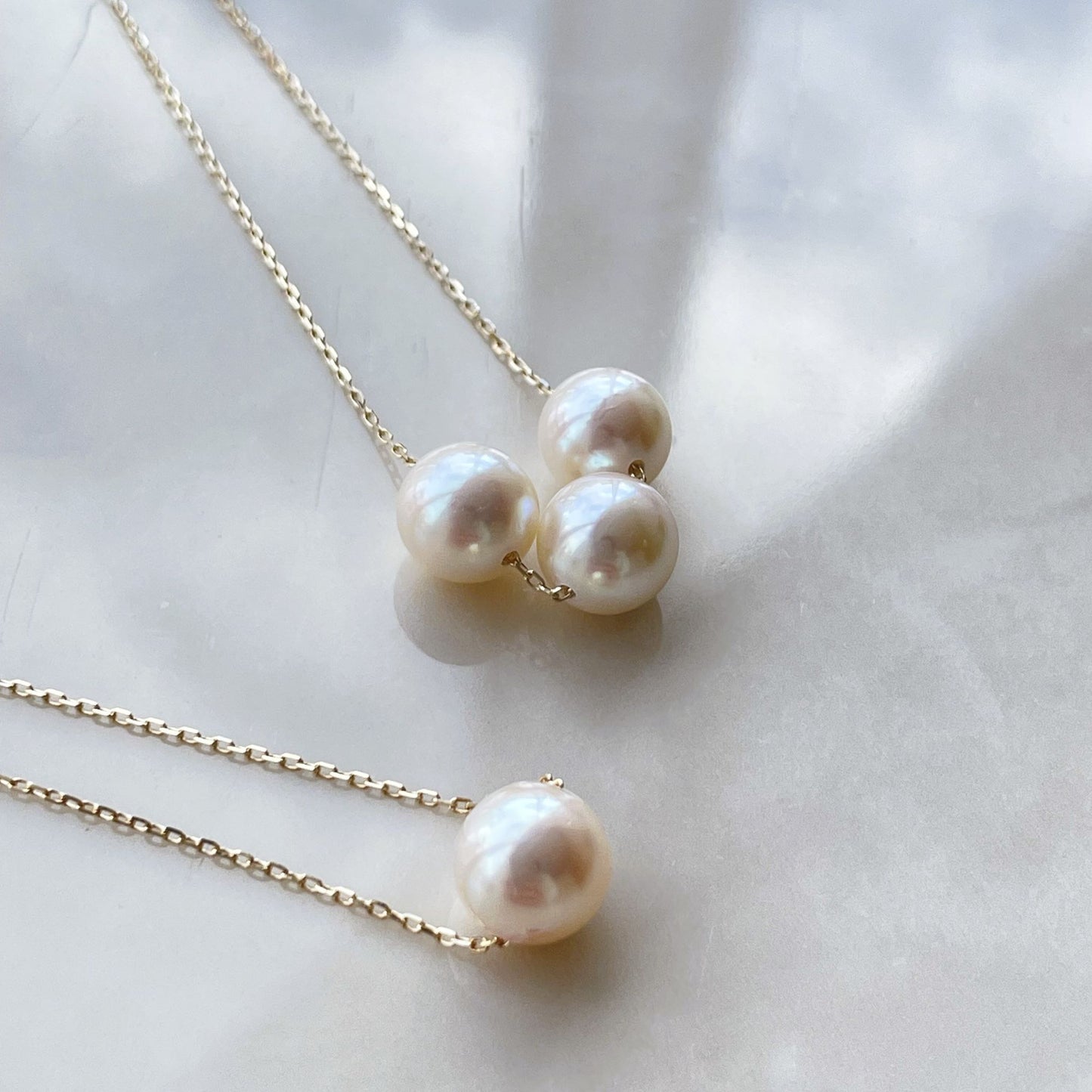 【First pearlにおすすめ】アコヤパールスルーネックレス/1pc