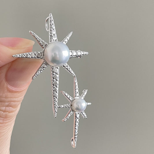 白蝶&アコヤブローチ/2pcs/SV