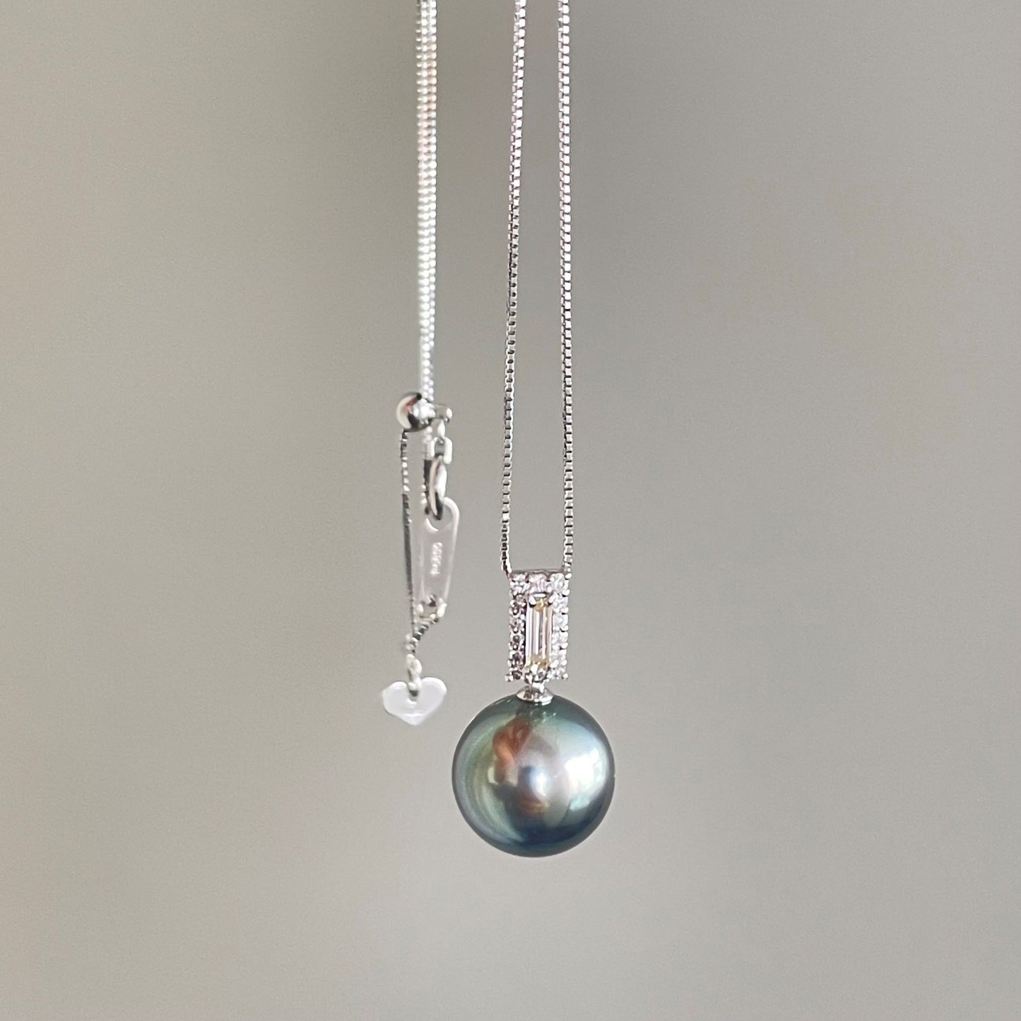 黒蝶パールペンダント/ダイヤ/Pt900