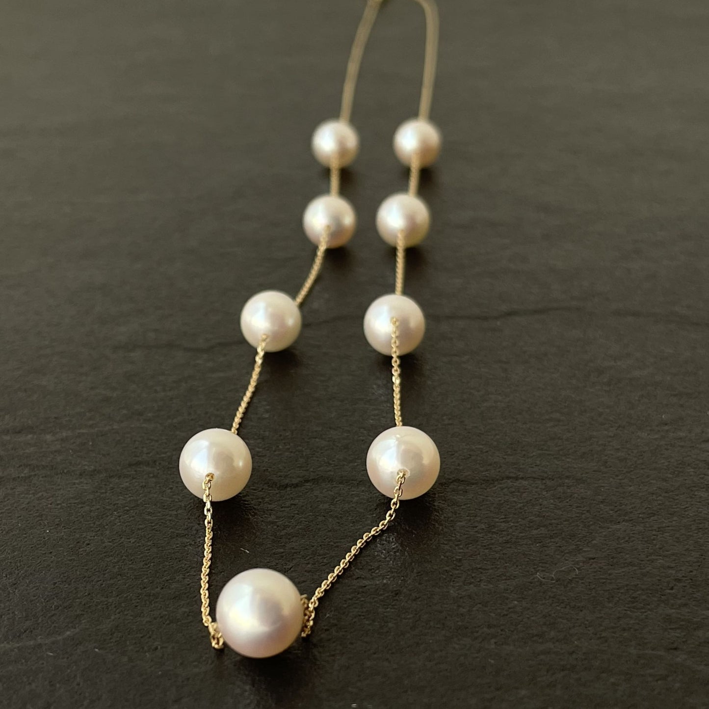 アコヤパールステーションネックレス/60㎝/9pcs