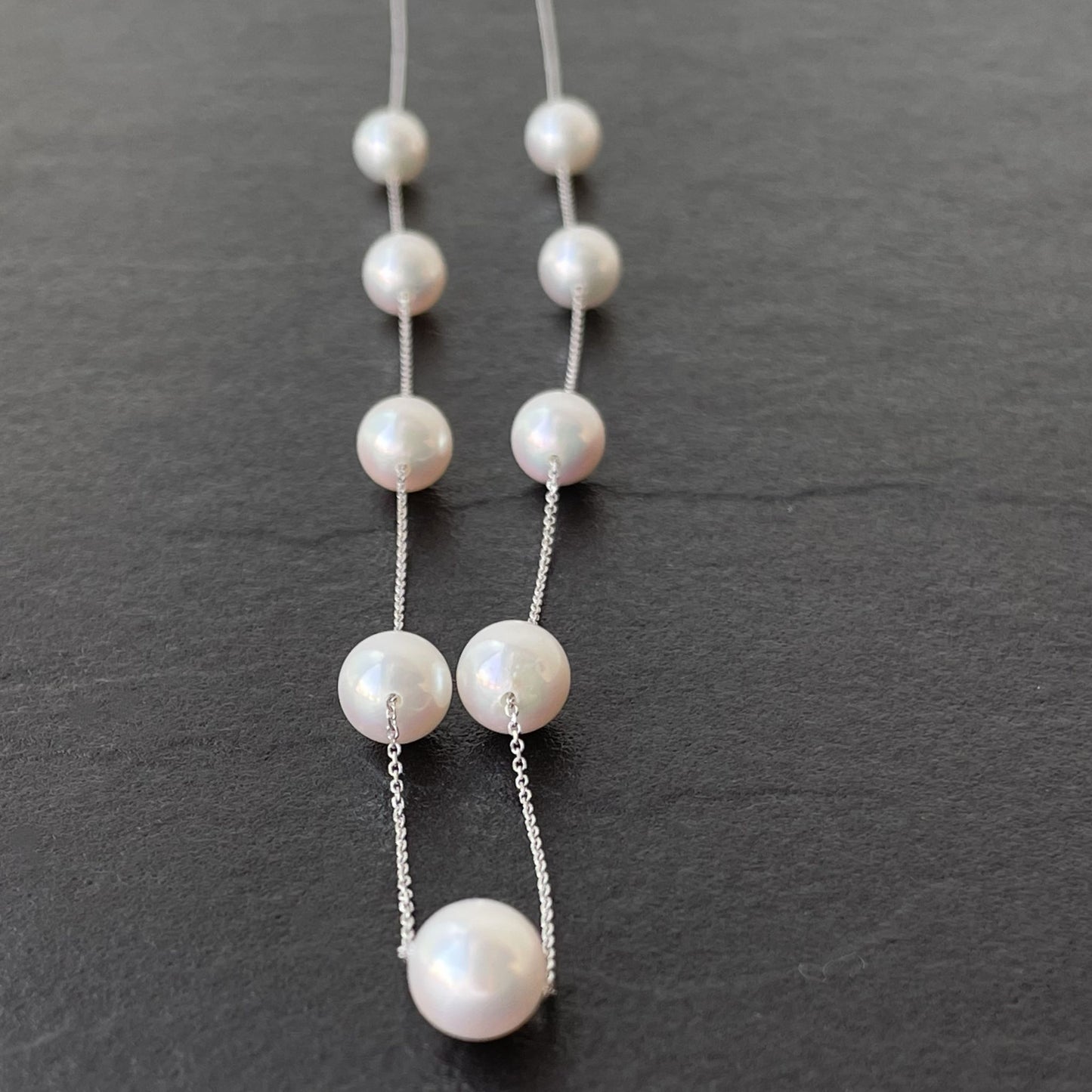 アコヤパールステーションネックレス/60㎝/9pcs