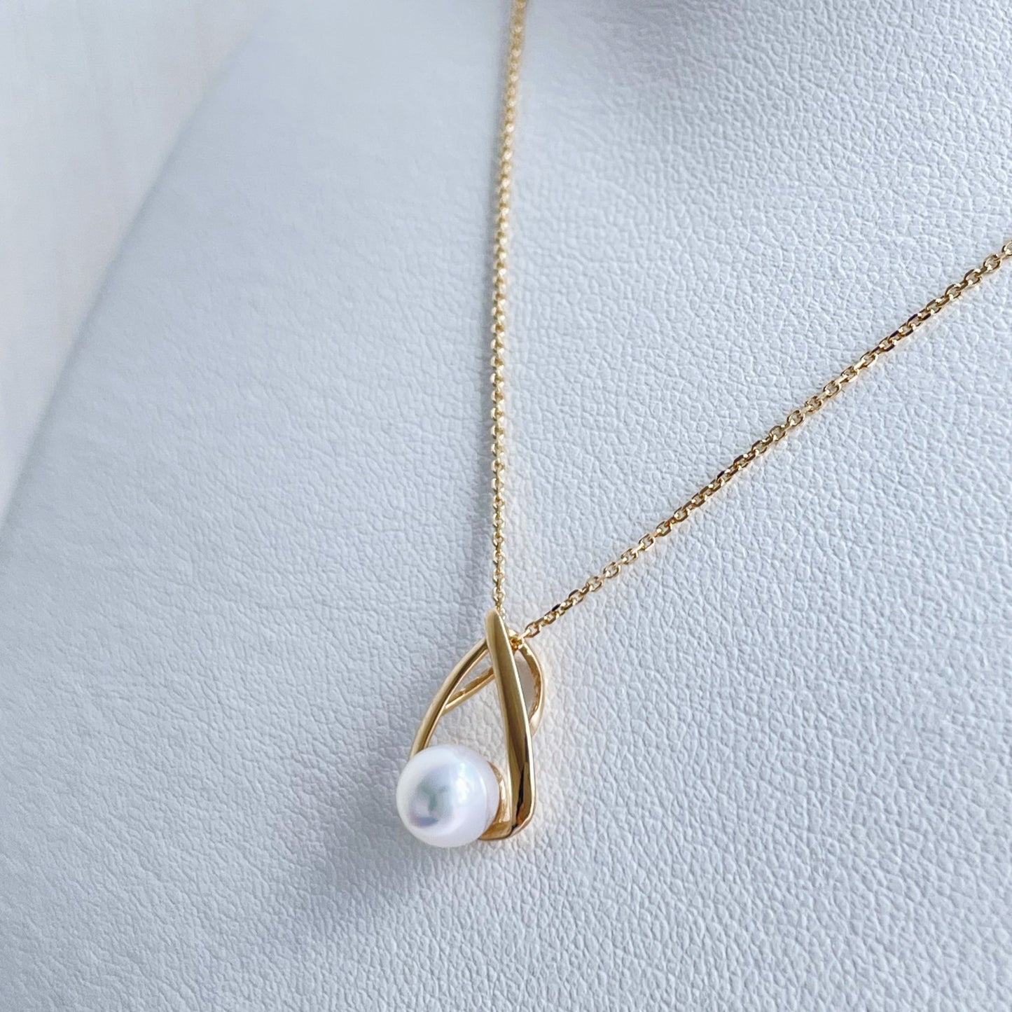 アコヤパールペンダント/しずく型/K18YG