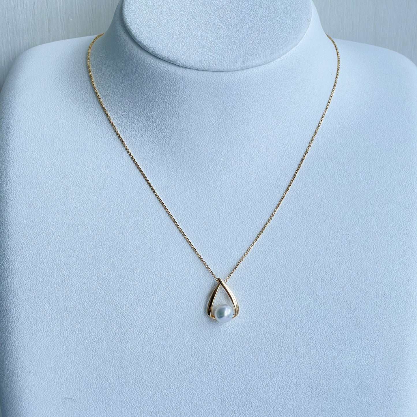 アコヤパールペンダント/しずく型/K18YG