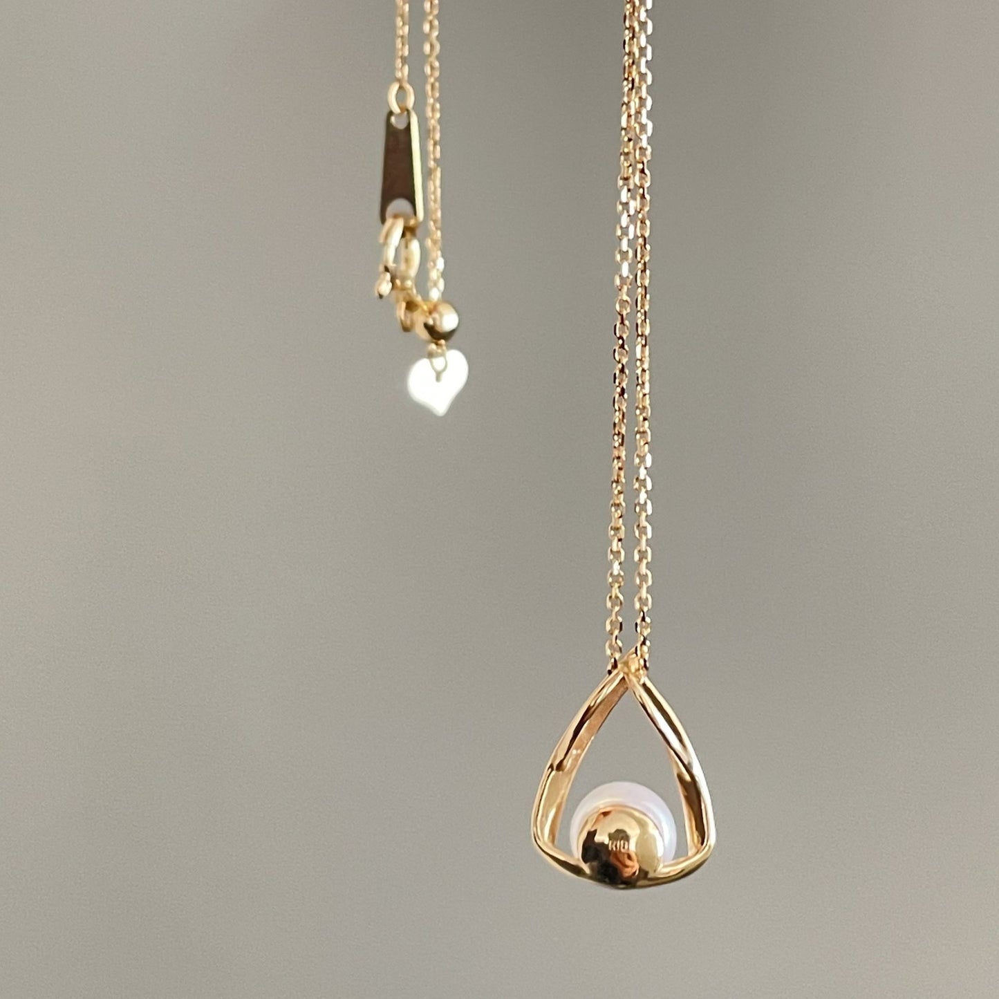 アコヤパールペンダント/しずく型/K18YG