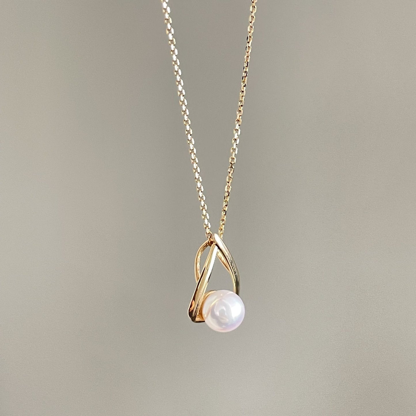 アコヤパールペンダント/しずく型/K18YG