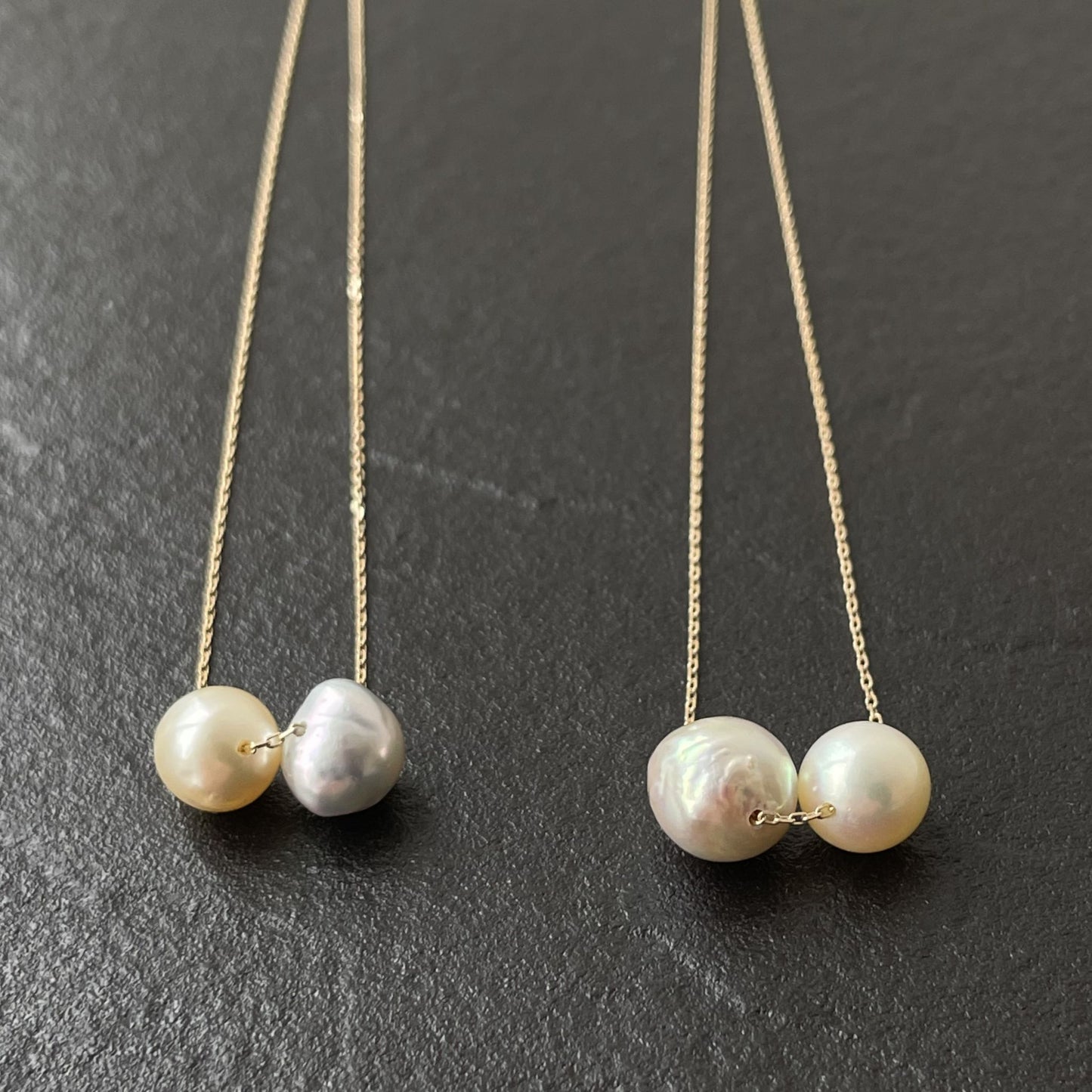 アコヤパールペンダント/2pcs/マルチカラー