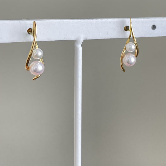 アコヤパールピアス/2pcs/K18YG