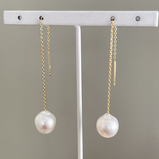 白蝶パールピアス/アメリカン