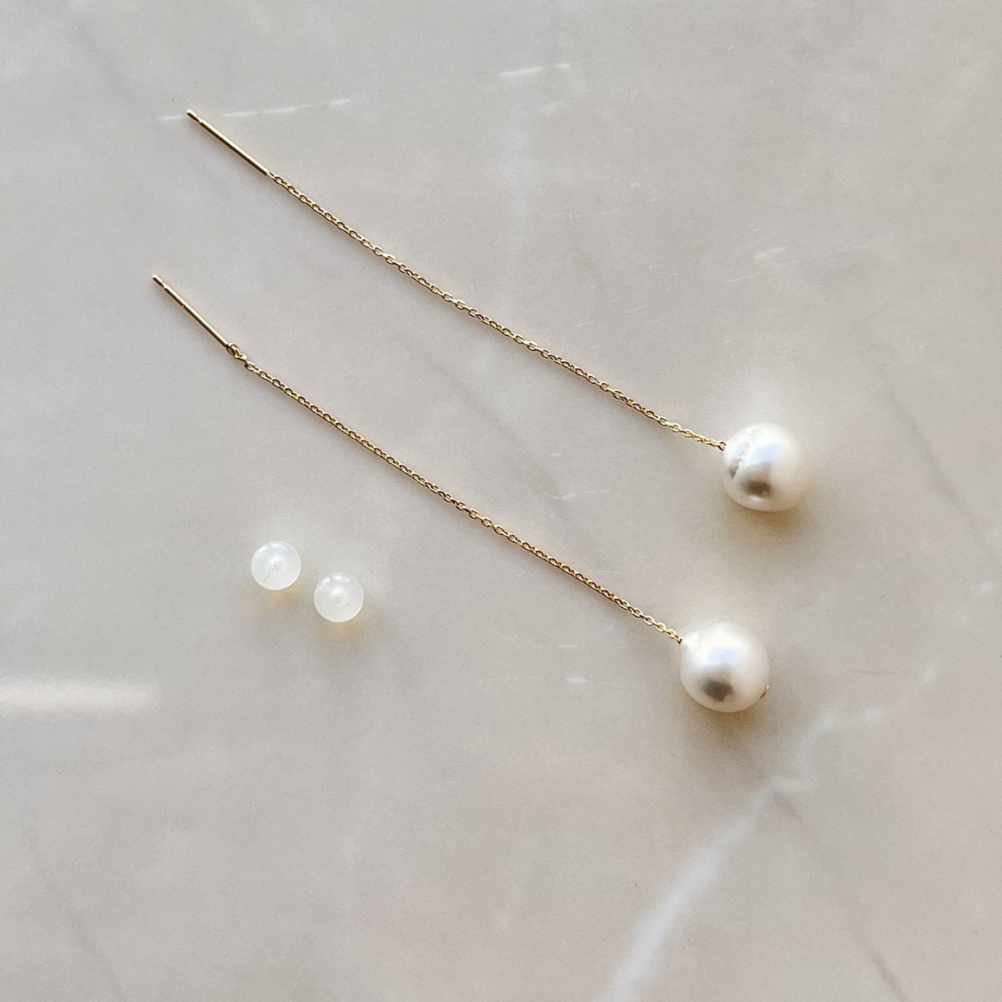 白蝶パールピアス/アメリカン