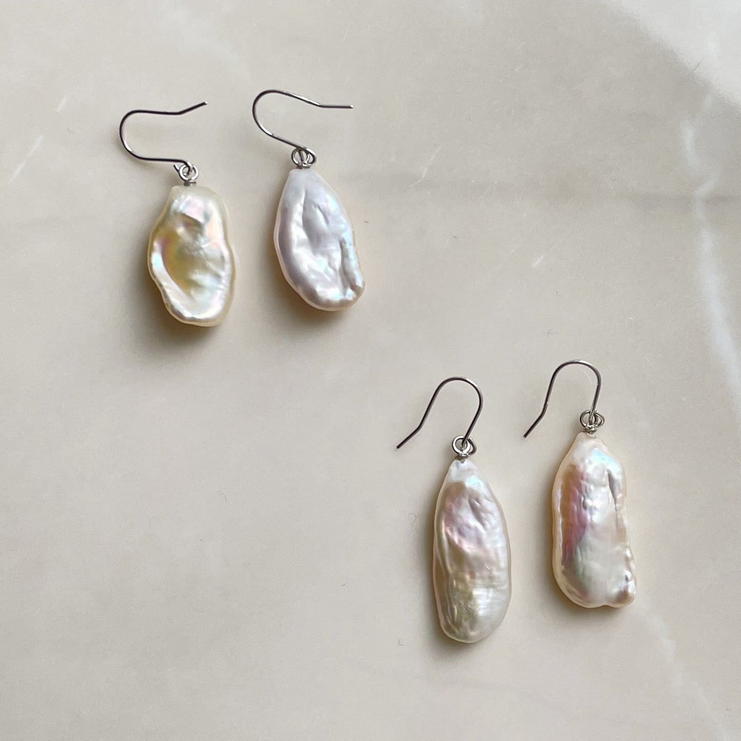 淡水パールピアス/フック/SV