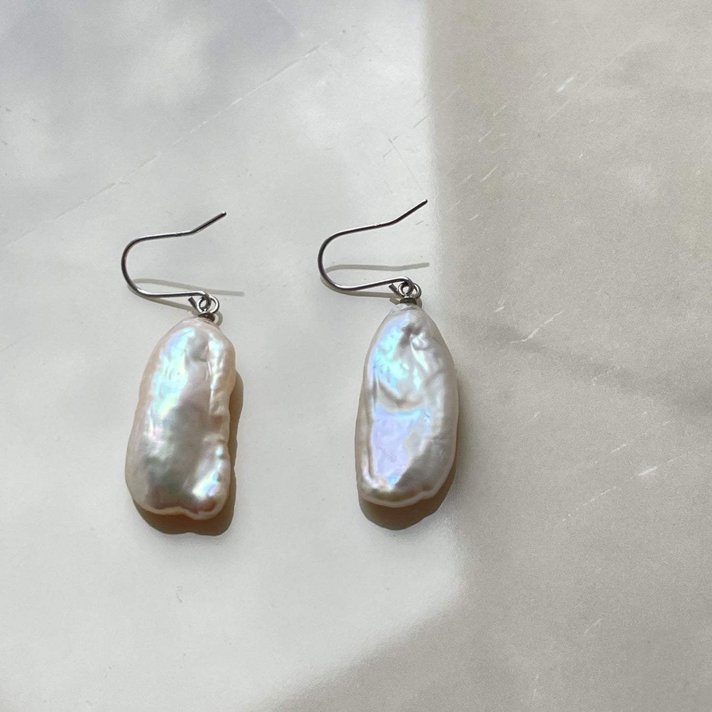 淡水パールピアス/フック/SV