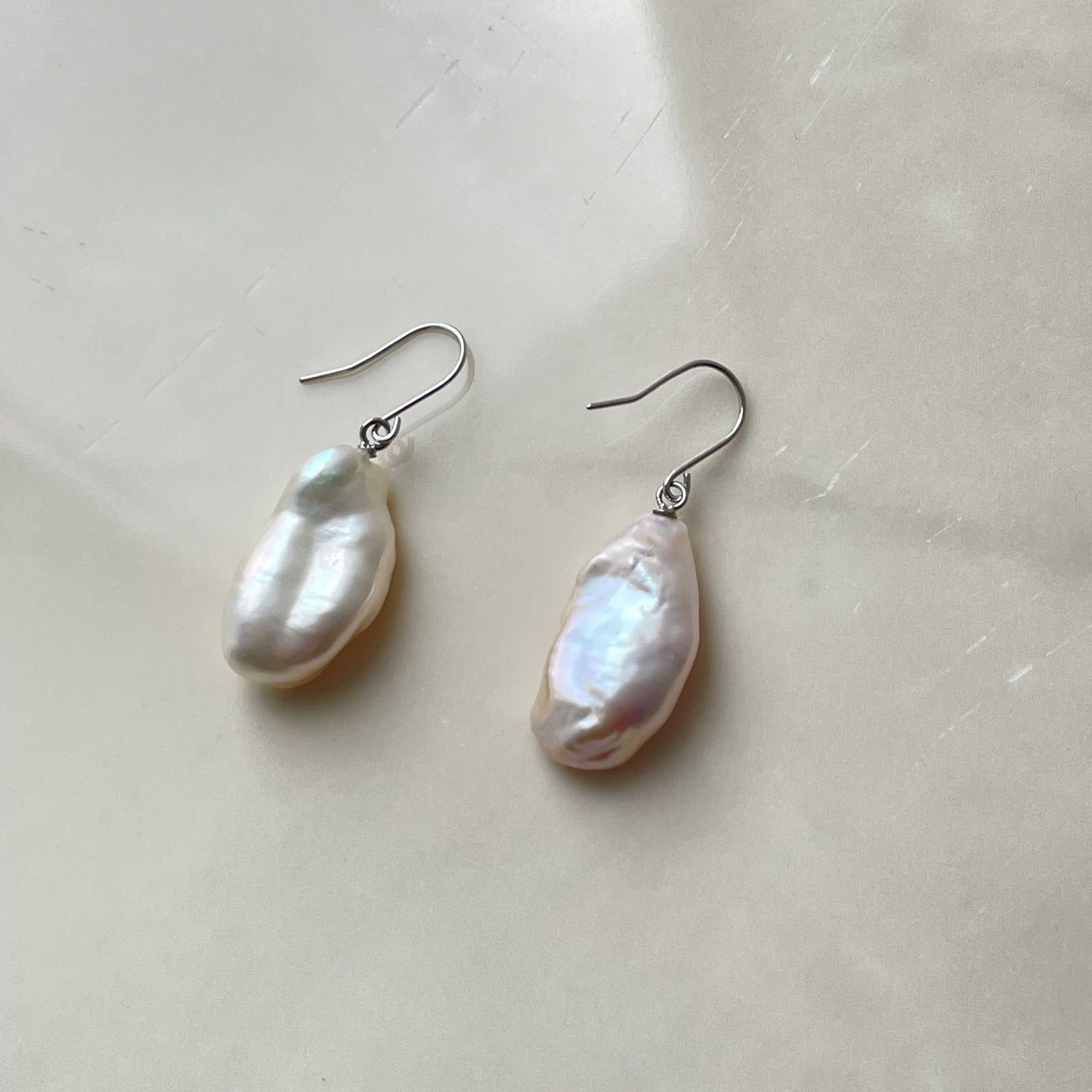 淡水パールピアス/フック/SV