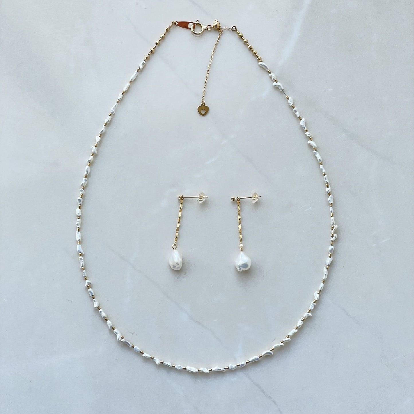 【クリスマスフェア】アコヤケシネックレス&白蝶ケシピアス