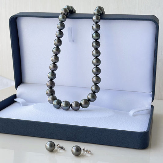 【クリスマスフェア】黒蝶パールネックレス&イヤリング