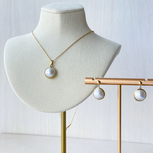 【クリスマスフェア】マベパールネックレス&ピアス