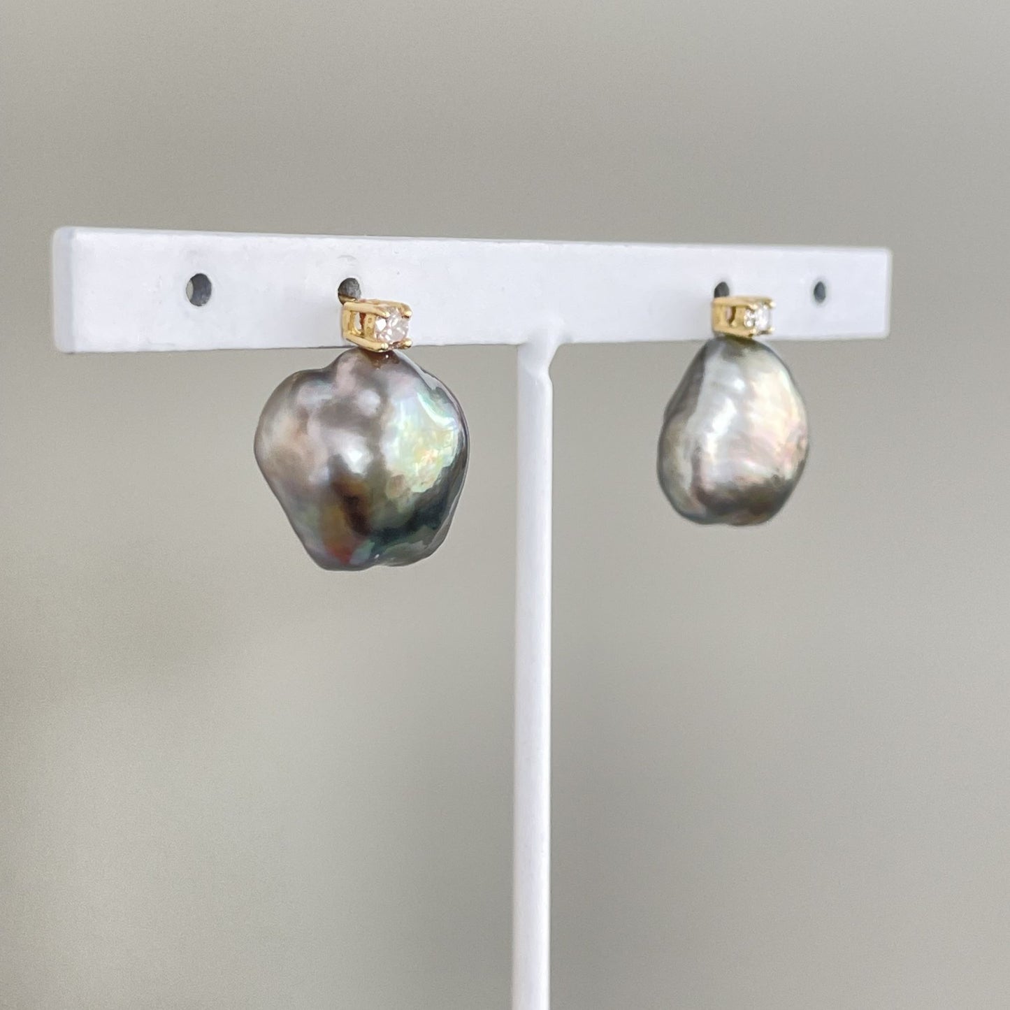 【クリスマスフェア】黒蝶バロックパールペンダント&ピアス